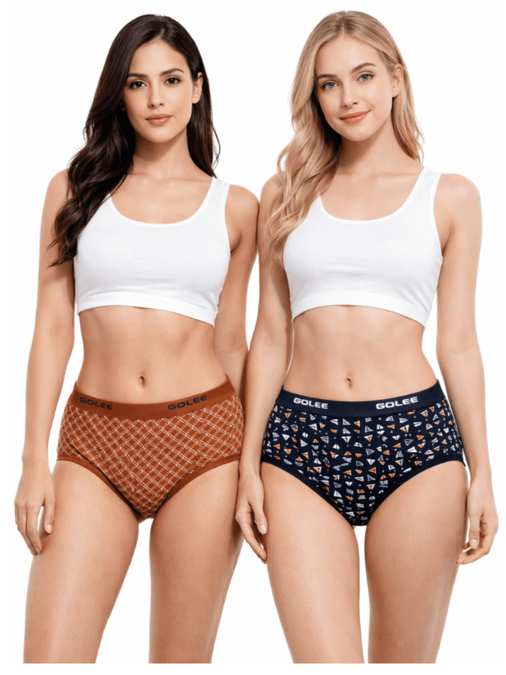 Women’s Printed Panty Pack of 2-Brown & Black
