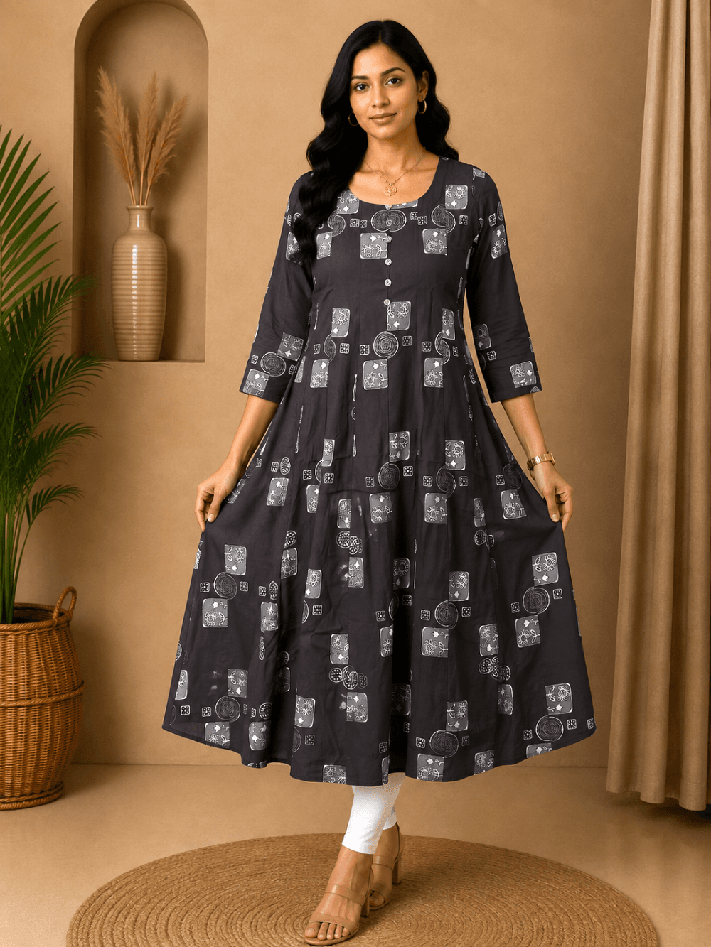 XL09Umbrella Kurtis
